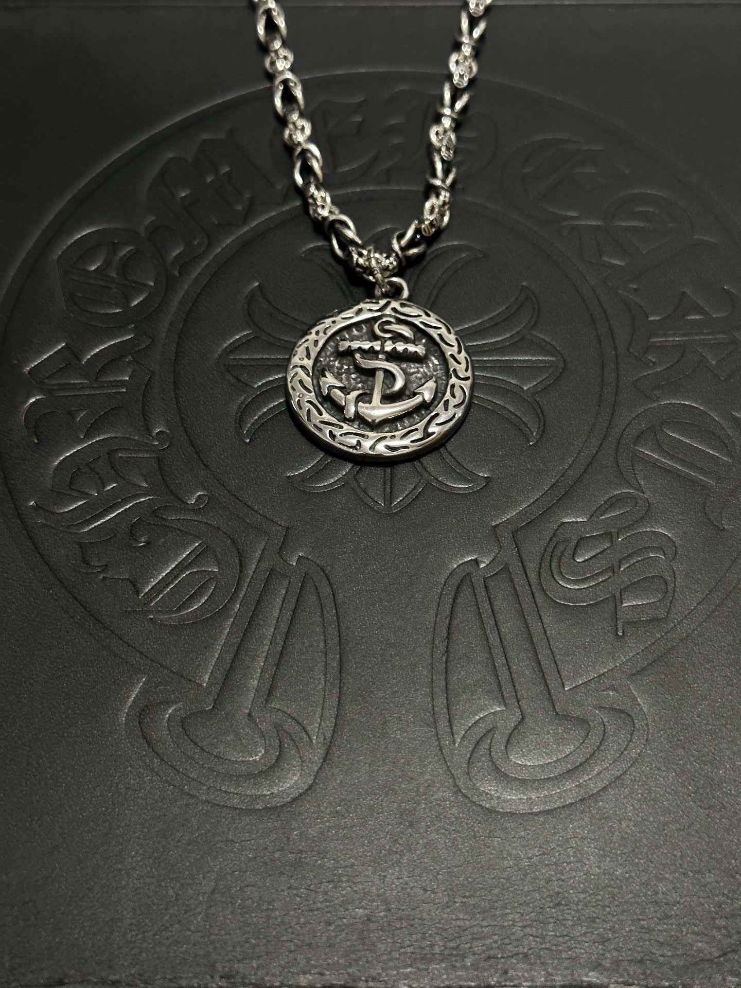 Chrome Hearts Silver Anchor Pendant Necklace